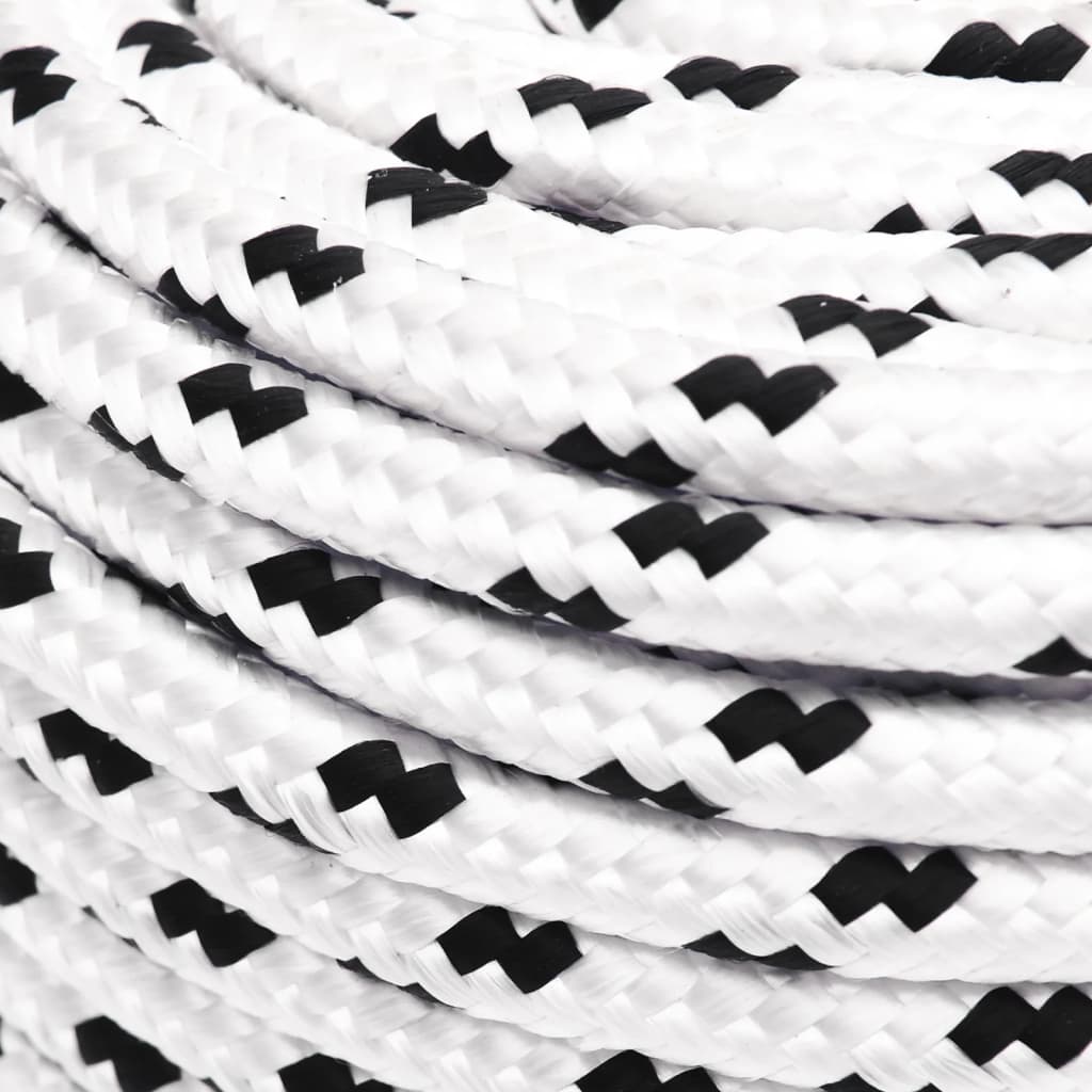 Boottouw Gevlochten X00 M Polyester 4 Wit 6 mm 100 m