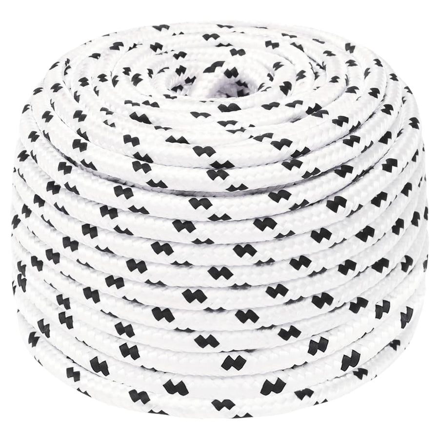 Boottouw Gevlochten X Polyester Wit 8 mm 25 m