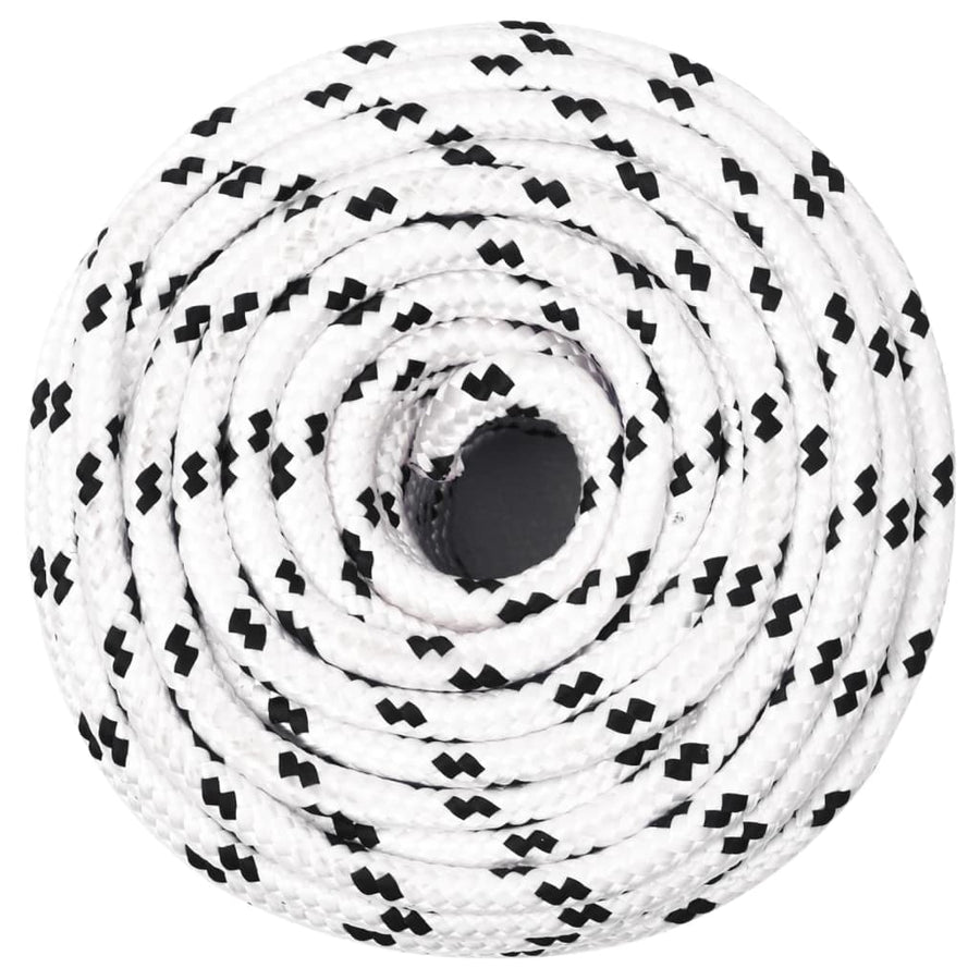 Boottouw Gevlochten X Polyester Wit 8 mm 25 m