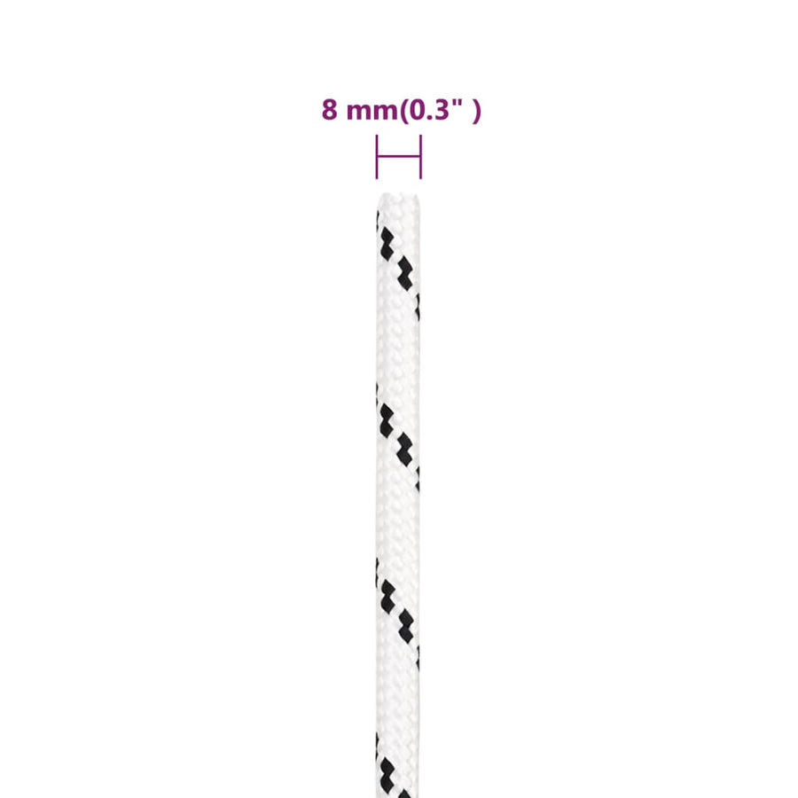 Boottouw Gevlochten X Polyester Wit 8 mm 25 m