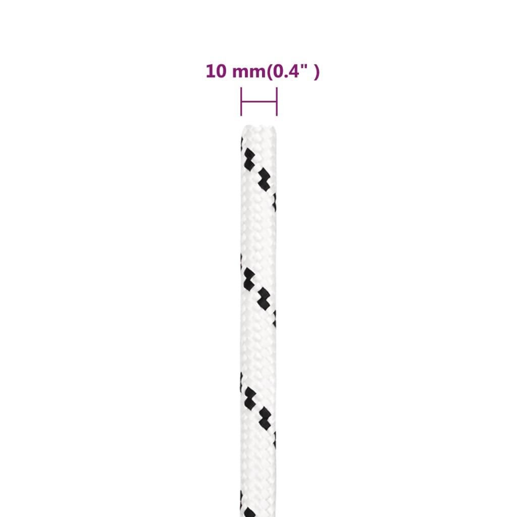 Werktouw 0 Mm 00 M Polyester Wit 10 mm 100 m
