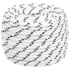 Boat rope braided 14 mmx25 m polyester white