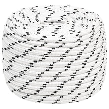 Boottouw Gevlochten 4 Mmx Polyester Wit 14 mm 25 m