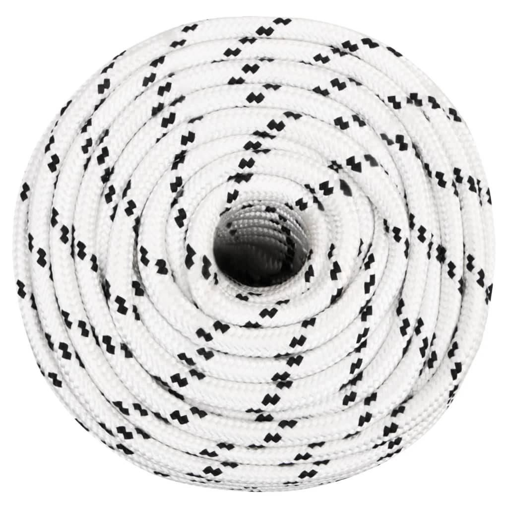 Boottouw Gevlochten 4 Mmx Polyester Wit 14 mm 25 m