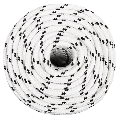Boottouw Gevlochten 4 Mmx Polyester Wit 14 mm 25 m