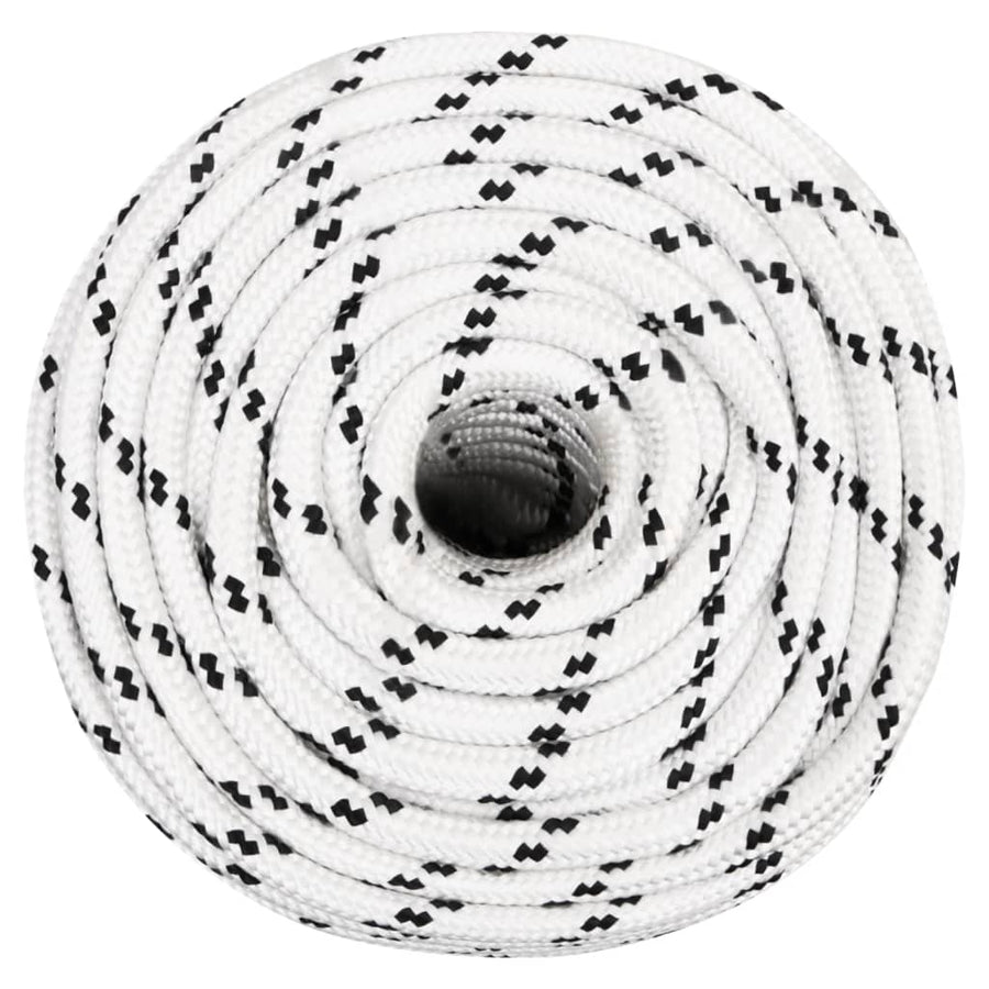 Boottouw Gevlochten 4 Mmx Polyester Wit 14 mm 25 m