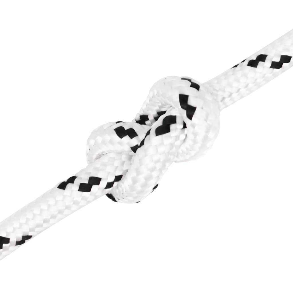 Boottouw Gevlochten 4 Mmx Polyester Wit 14 mm 25 m