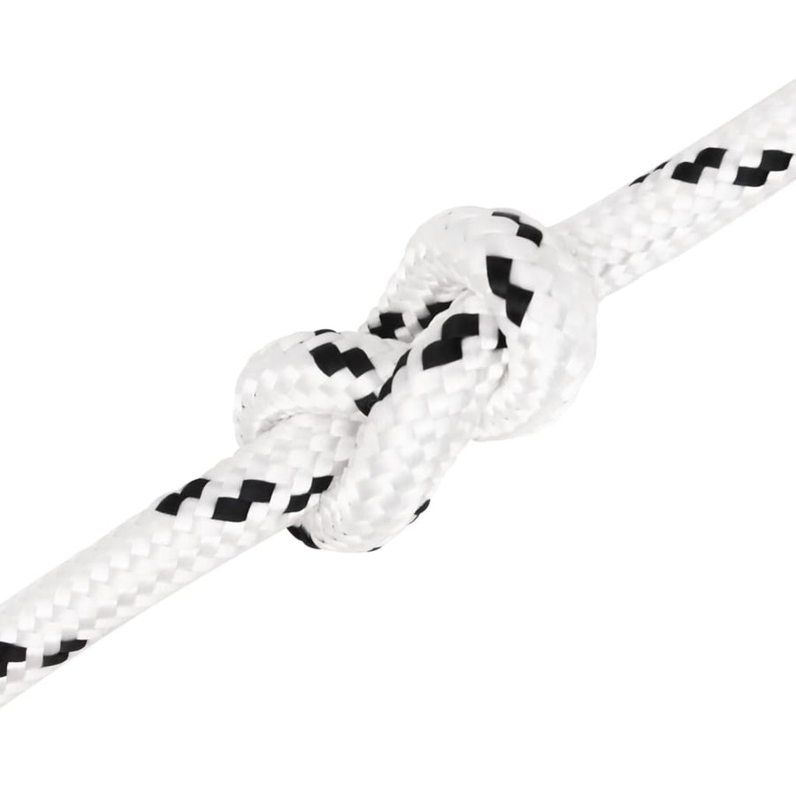 Boottouw Gevlochten 4 Mmx Polyester Wit 14 mm 25 m