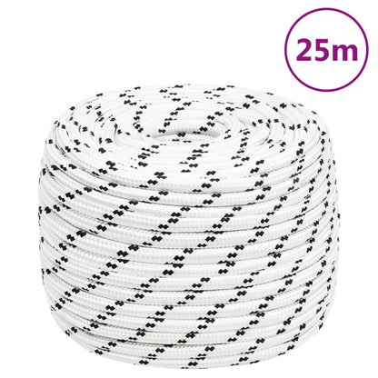 Boottouw Gevlochten 4 Mmx Polyester Wit 14 mm 25 m