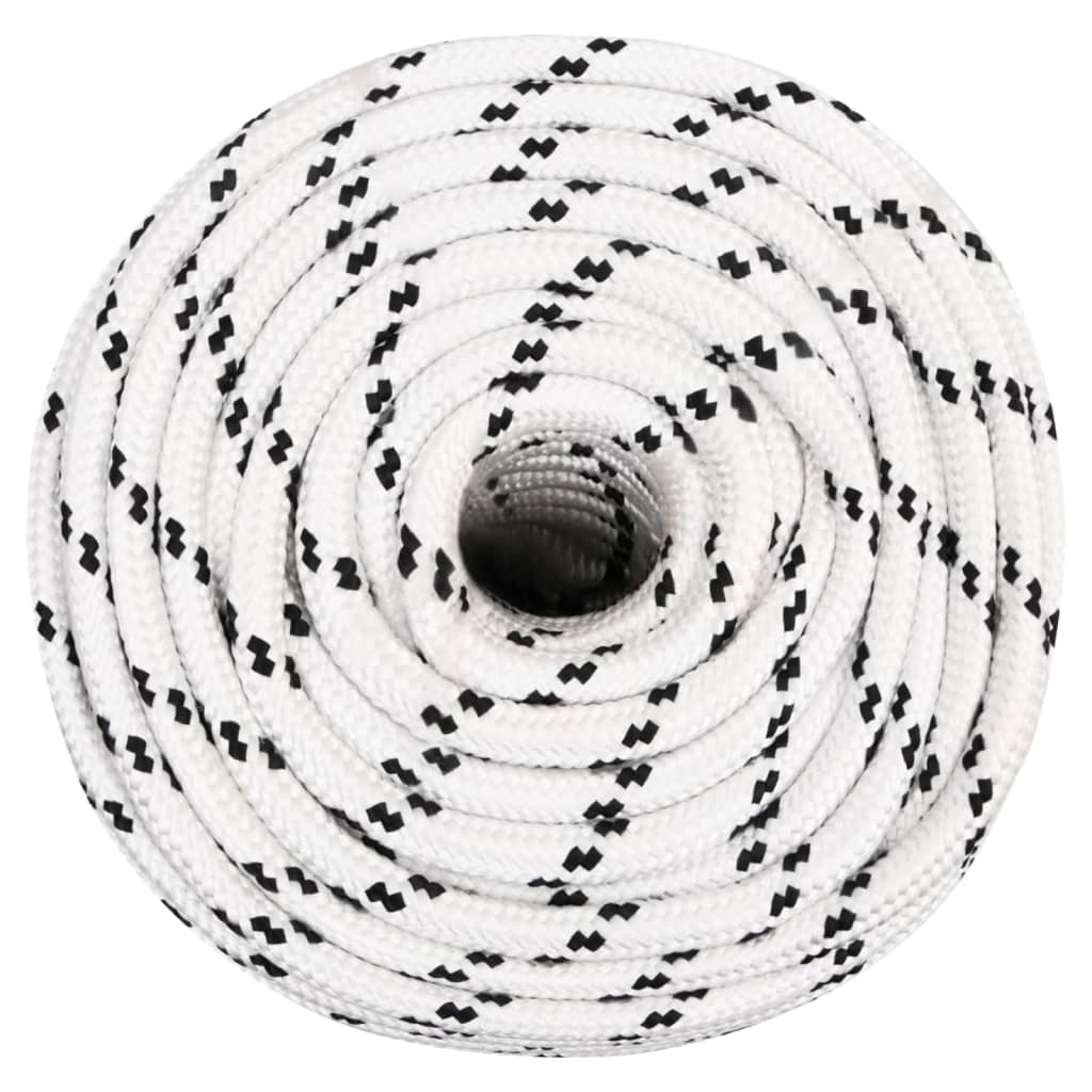 Boottouw Gevlochten 4 Mmx00 M Polyester Wit 14 mm 100 m