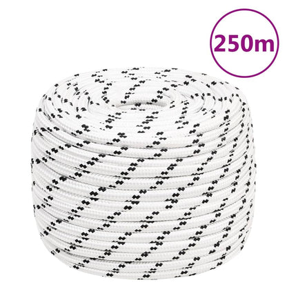 Boottouw Gevlochten 4 Mmx Polyester Wit 14 mm 250 m