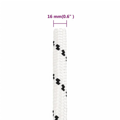Werktouw 6 Mm 00 M Polyester Wit 16 mm 100 m