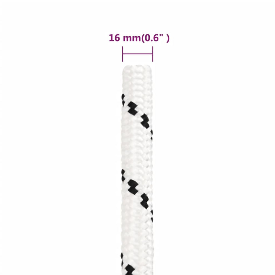 Werktouw 6 Mm 00 M Polyester Wit 16 mm 100 m