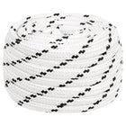 Boat rope braided 18 mm x 25 m polyester white