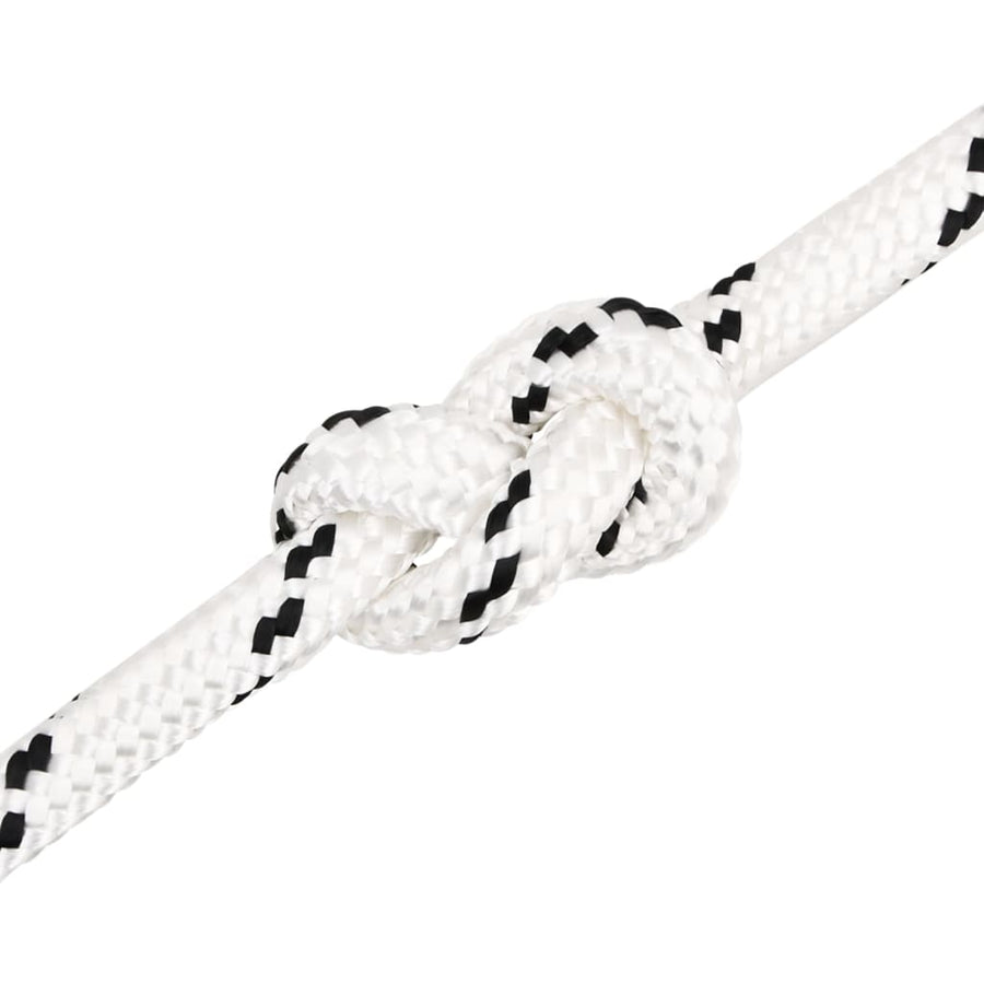 Boottouw Gevlochten X Polyester Wit 20 mm 50 m