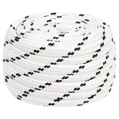 Boottouw Gevlochten 20 Mmx100 M Polyester Wit