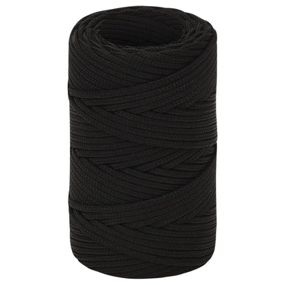 Werktouw 2 mm 50 m polyester zwart 2 mm 50 m