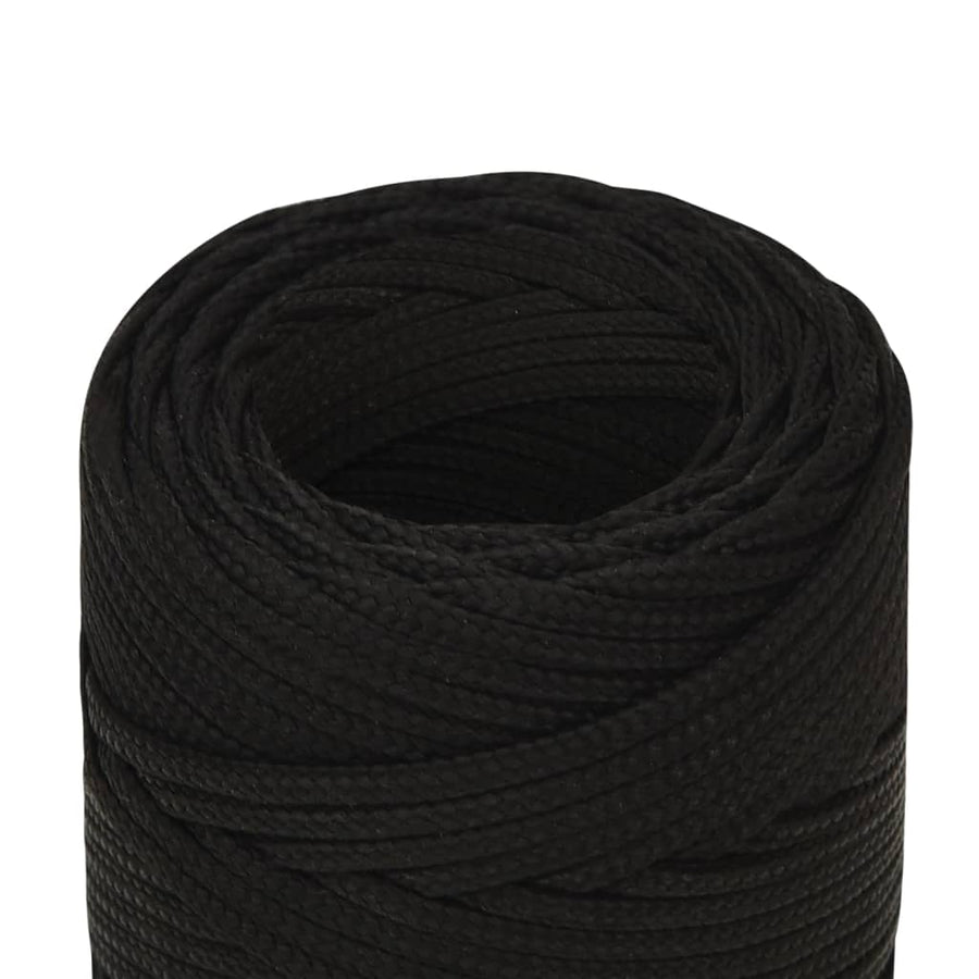 Werktouw 2 mm 250 m polyester zwart 2 mm 250 m
