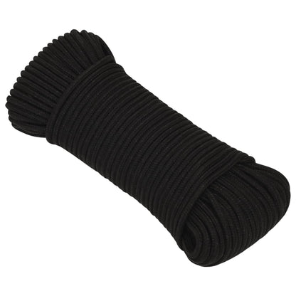 Werktouw 3 mm 100 m polyester zwart 3 mm 100 m