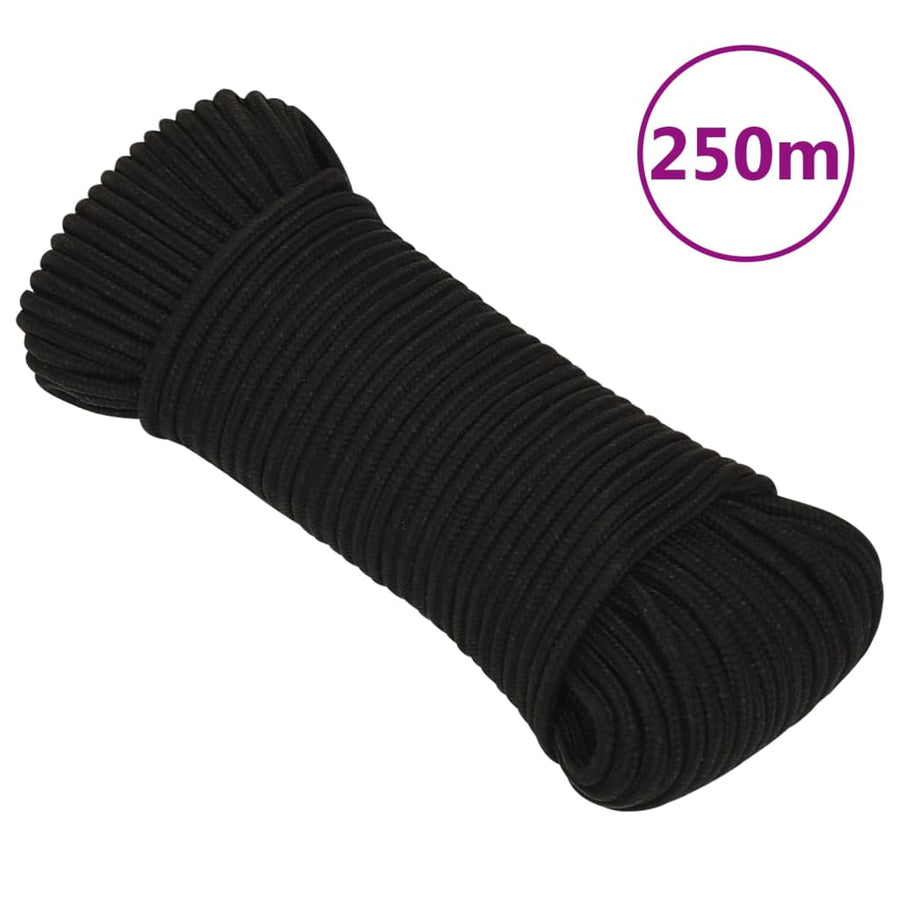Werktouw 3 mm 250 m polyester zwart 3 mm 250 m
