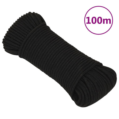 Werktouw 00 M Polyester Zwart 5 mm 100 m