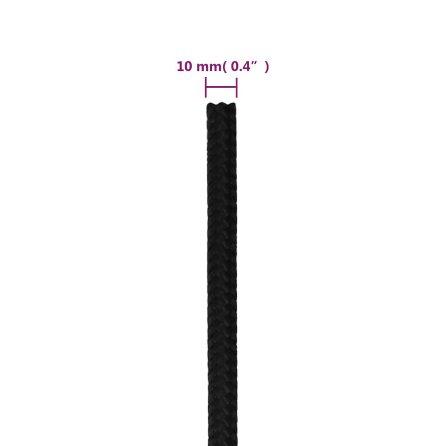 Werktouw 0 Mm Polyester Zwart 10 mm 50 m