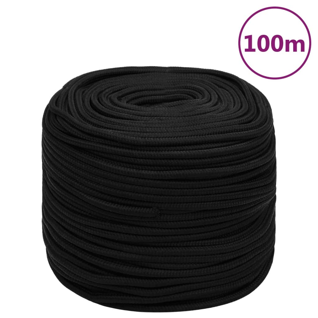 Werktouw 0 Mm 00 M Polyester Zwart 10 mm 100 m