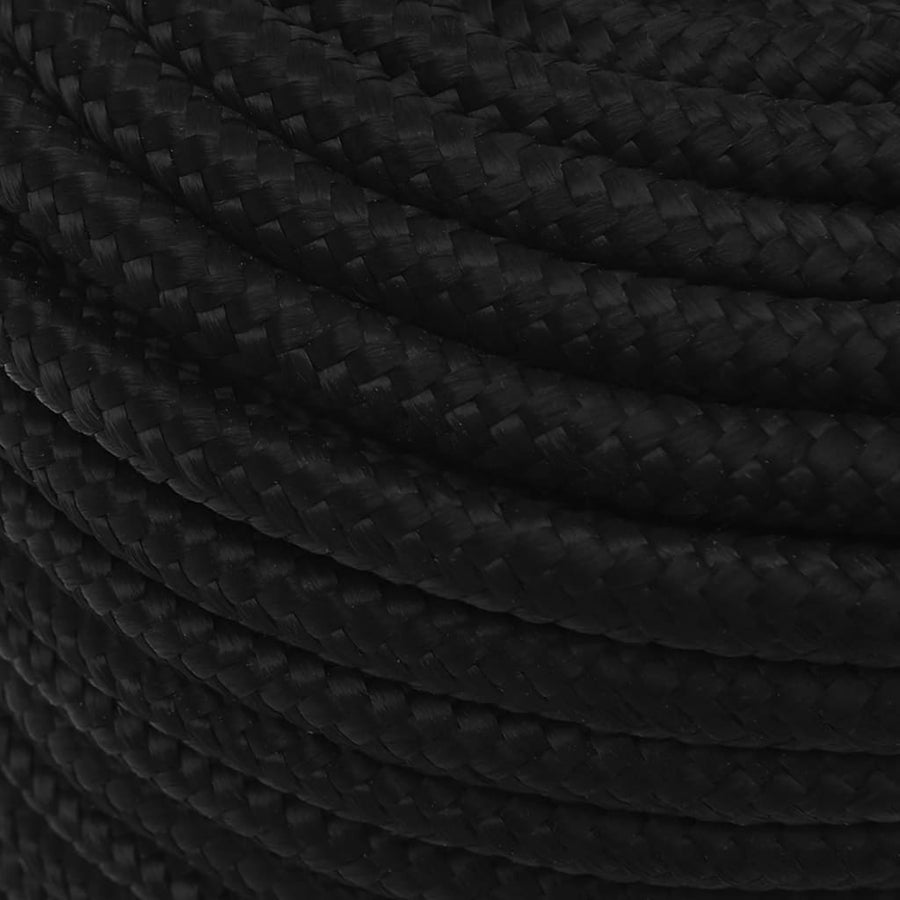 Werktouw 14 mm 100 m polyester zwart 14 mm 100 m