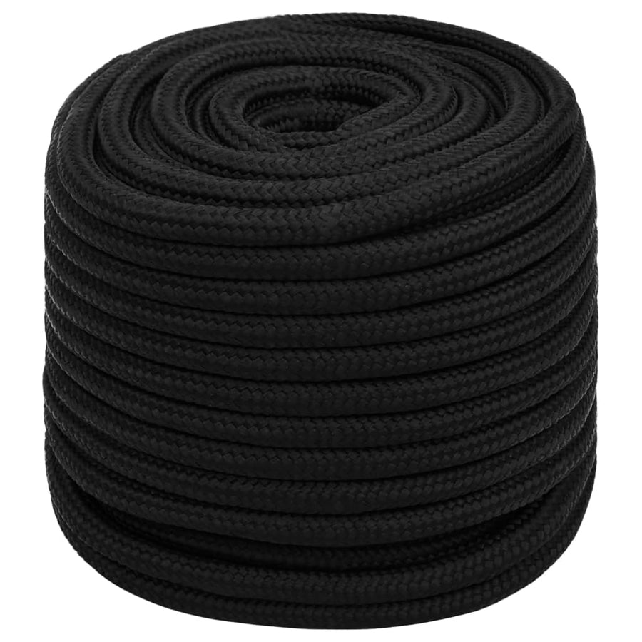 Werktouw 16 mm 25 m polyester zwart 16 mm 25 m