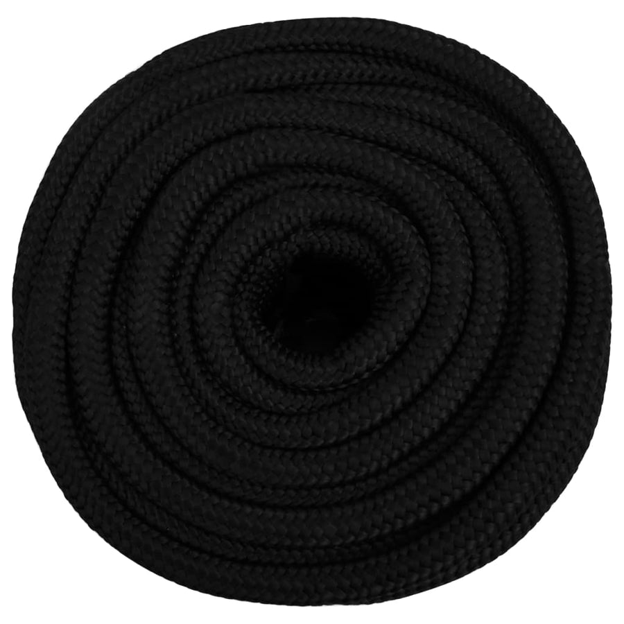 Werktouw 16 mm 25 m polyester zwart 16 mm 25 m