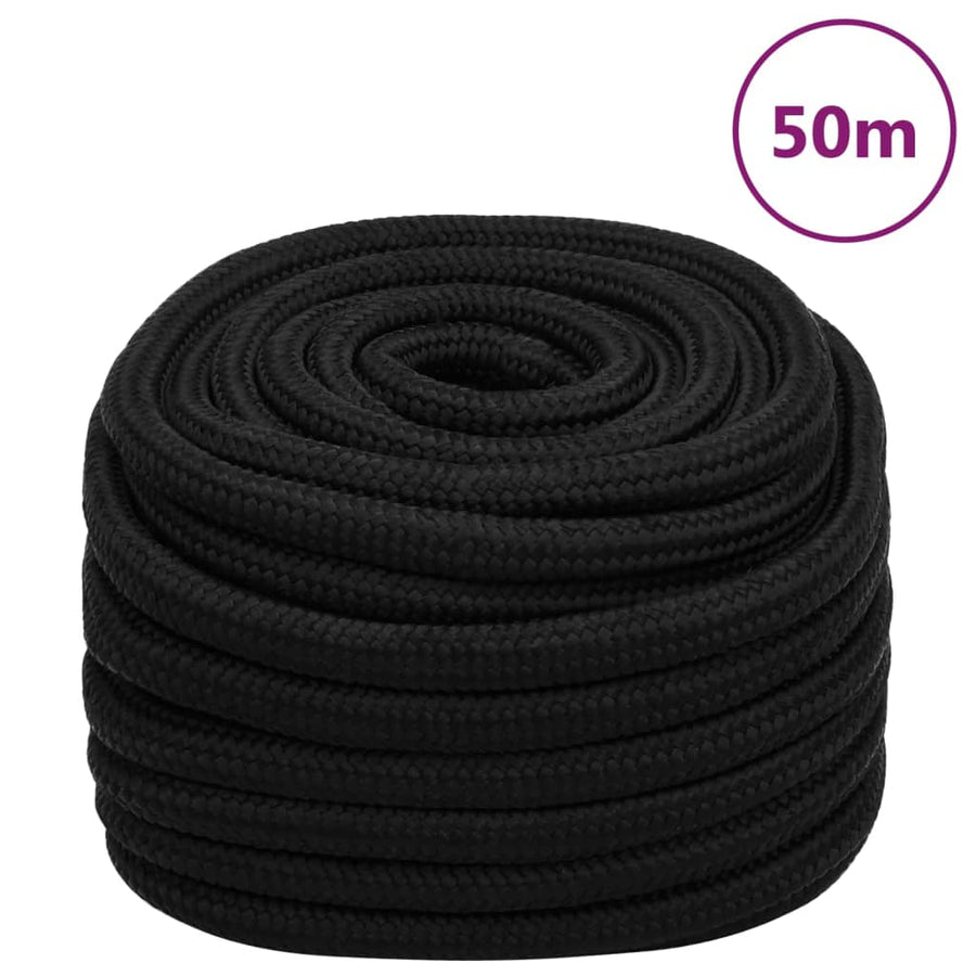 Werktouw Polyester Zwart 25 mm 50 m