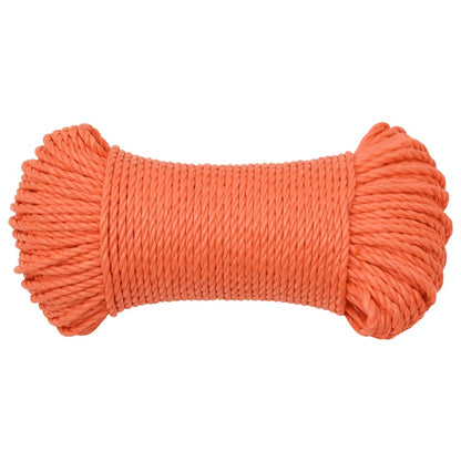 Werktouw 3 mm 50 m polypropeen oranje