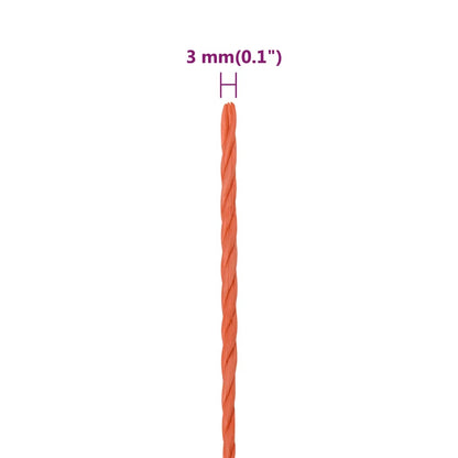 Werktouw 3 mm 100 m polypropeen oranje