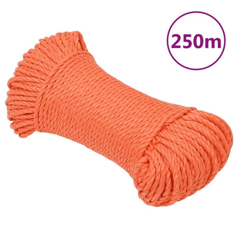 Werktouw 3 mm 250 m polypropeen oranje