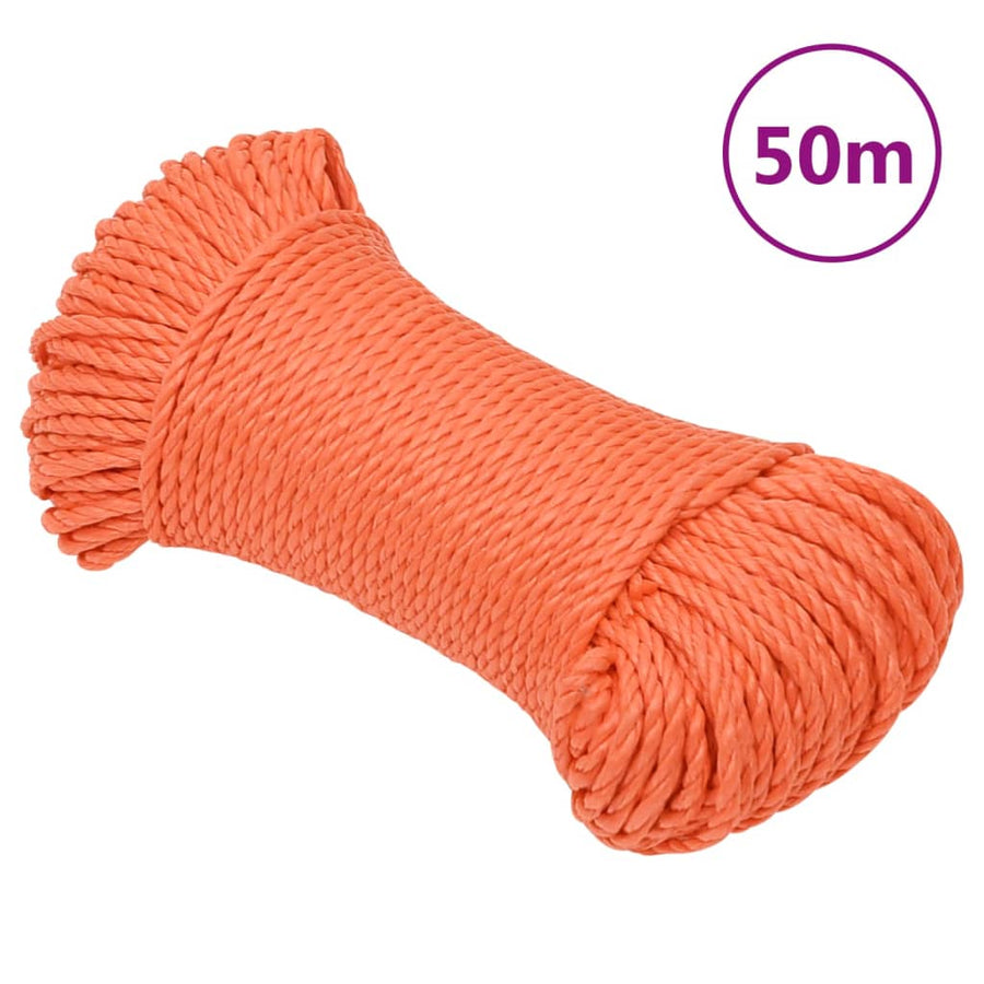 Werktouw 6 mm 50 m polypropeen oranje