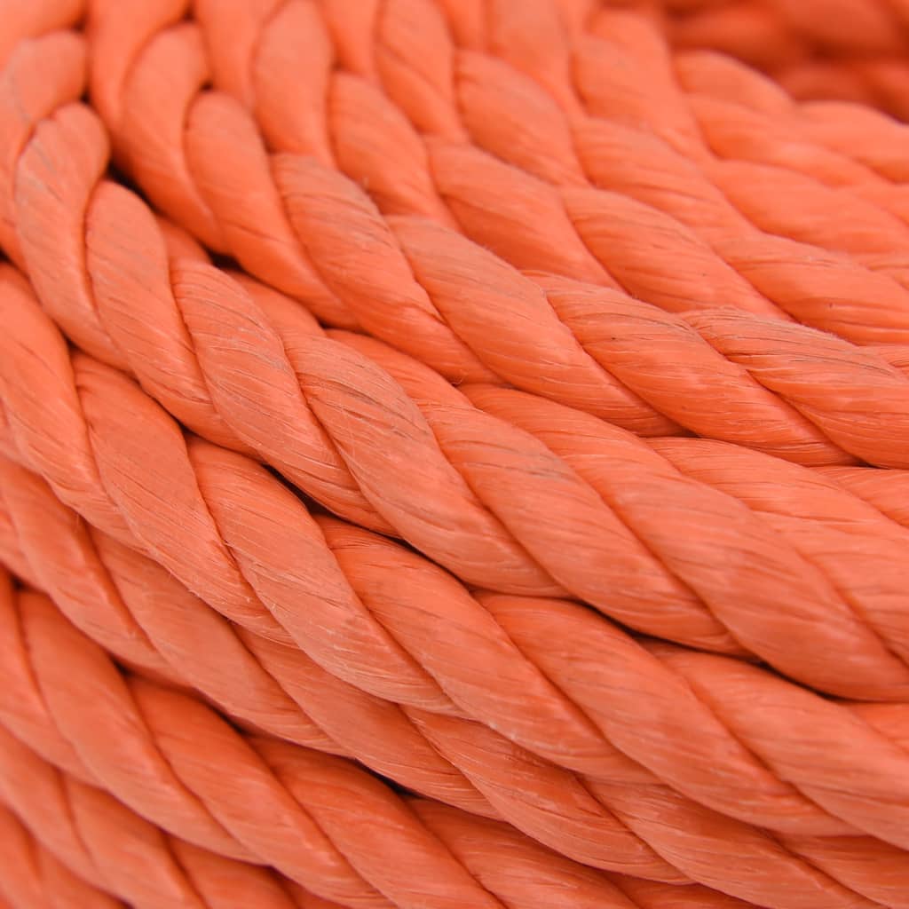 Werktouw 10 mm 25 m polypropeen oranje