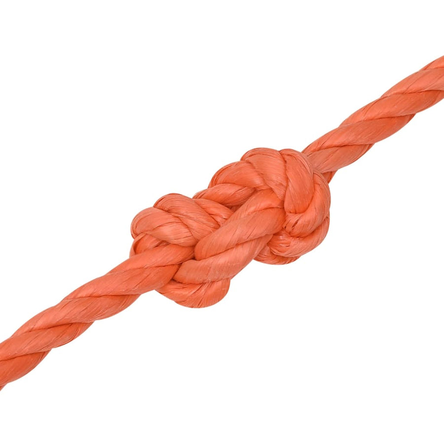 Werktouw 10 mm 25 m polypropeen oranje