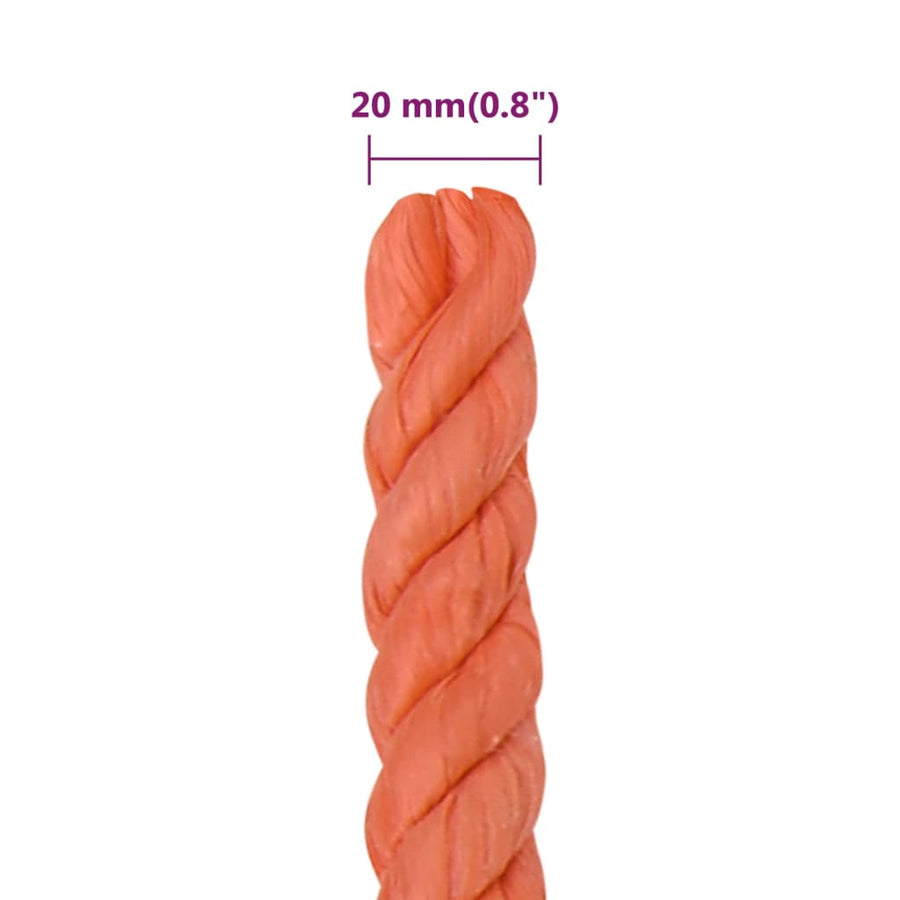 Werktouw 20 Mm 100 M Polypropeen Oranje orange