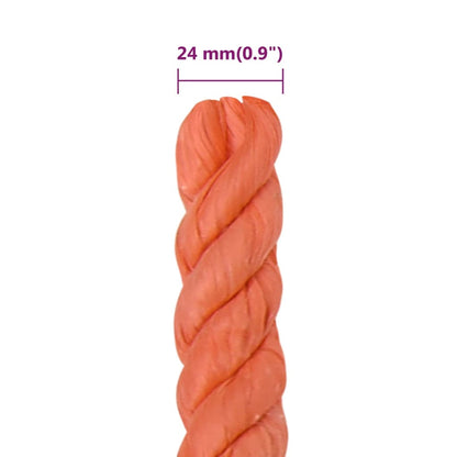 Werktouw 24 Mm 100 M Polypropeen Oranje Orange