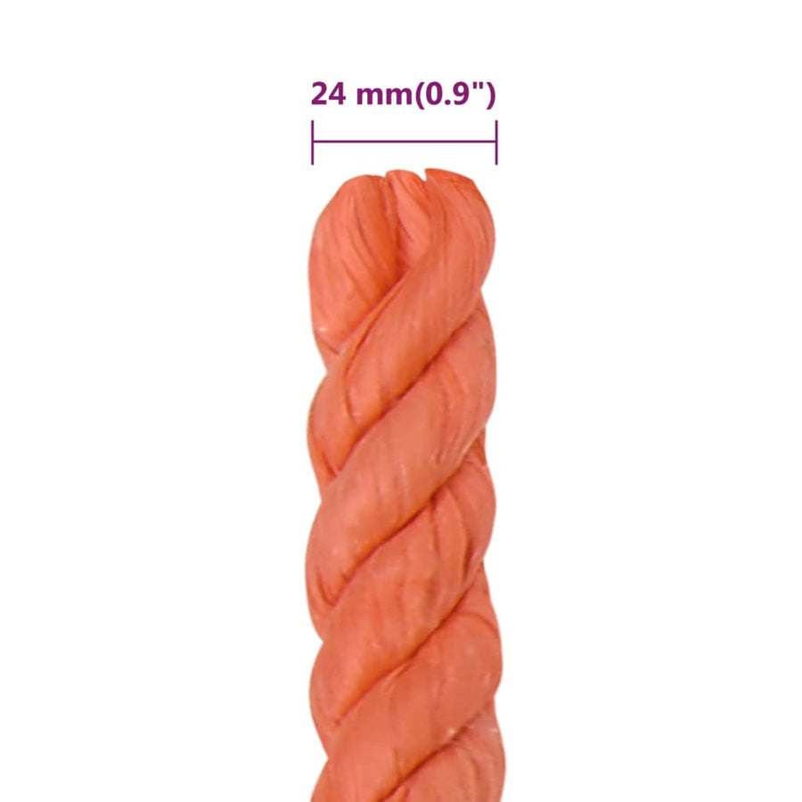 Werktouw 24 Mm 100 M Polypropeen Oranje Orange