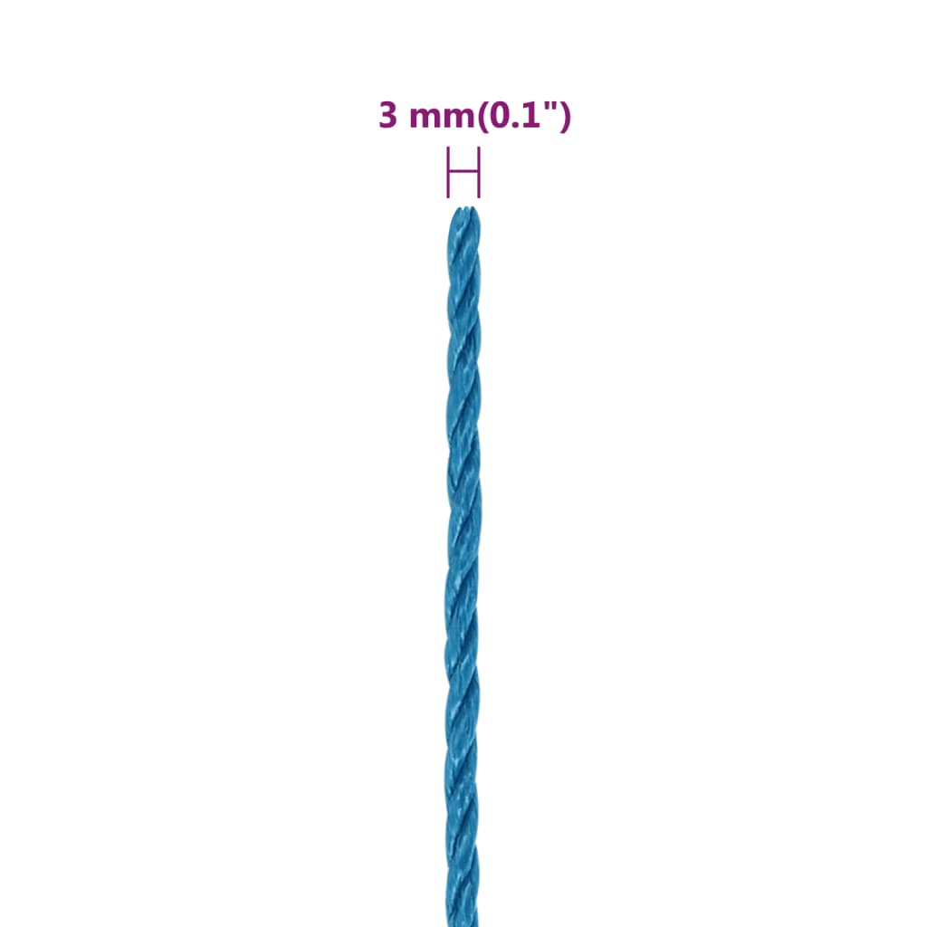 Werktouw 3 mm 25 m polypropeen blauw 3 mm 25 m