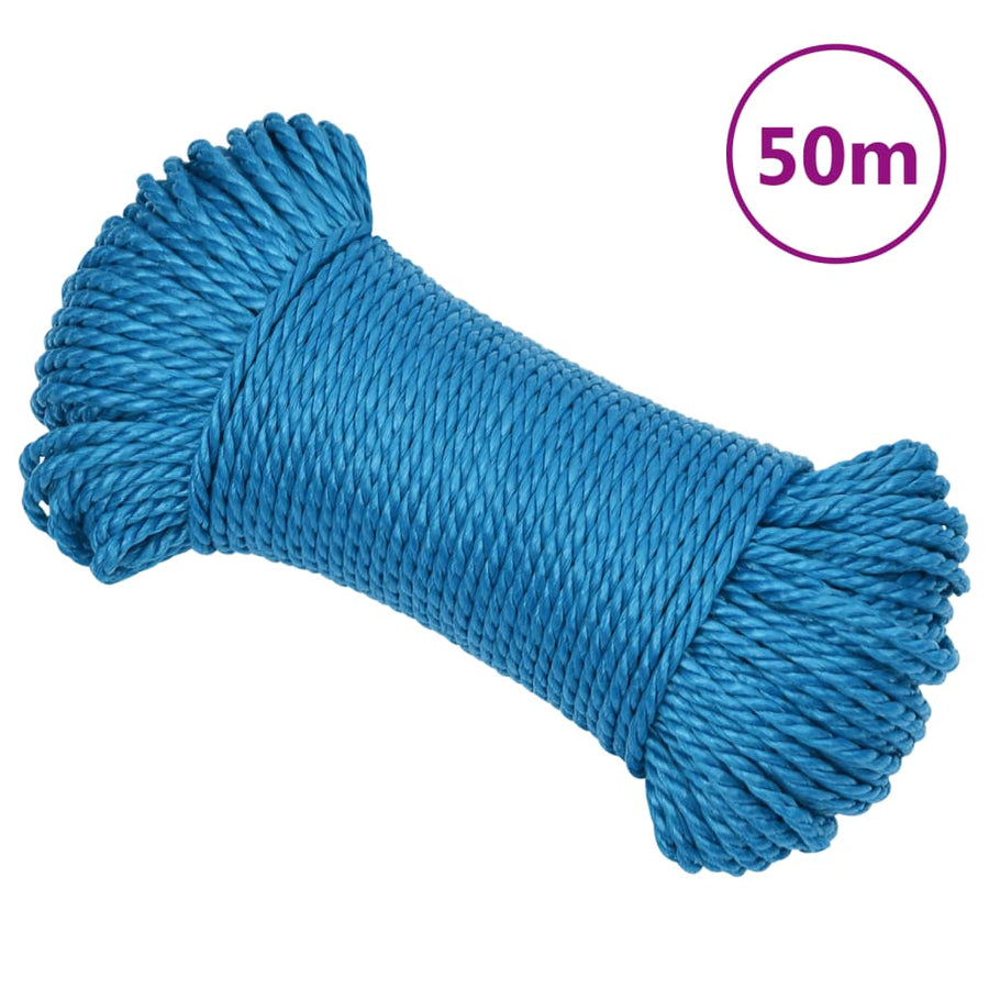 Werktouw 3 mm 50 m polypropeen blauw 3 mm 50 m