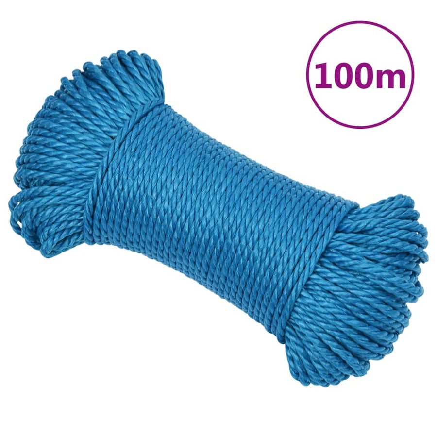 Werktouw 3 mm 100 m polypropeen blauw 3 mm 100 m