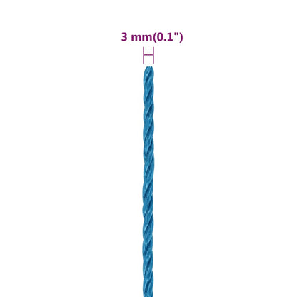 Werktouw 3 mm 100 m polypropeen blauw 3 mm 100 m