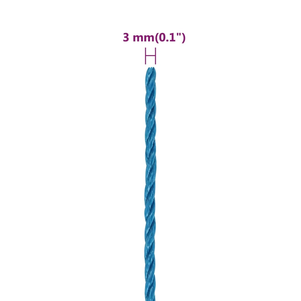 Werktouw 3 mm 250 m polypropeen blauw 3 mm 250 m