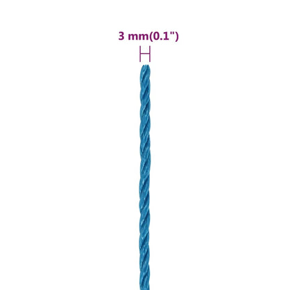 Werktouw 3 mm 250 m polypropeen blauw 3 mm 250 m
