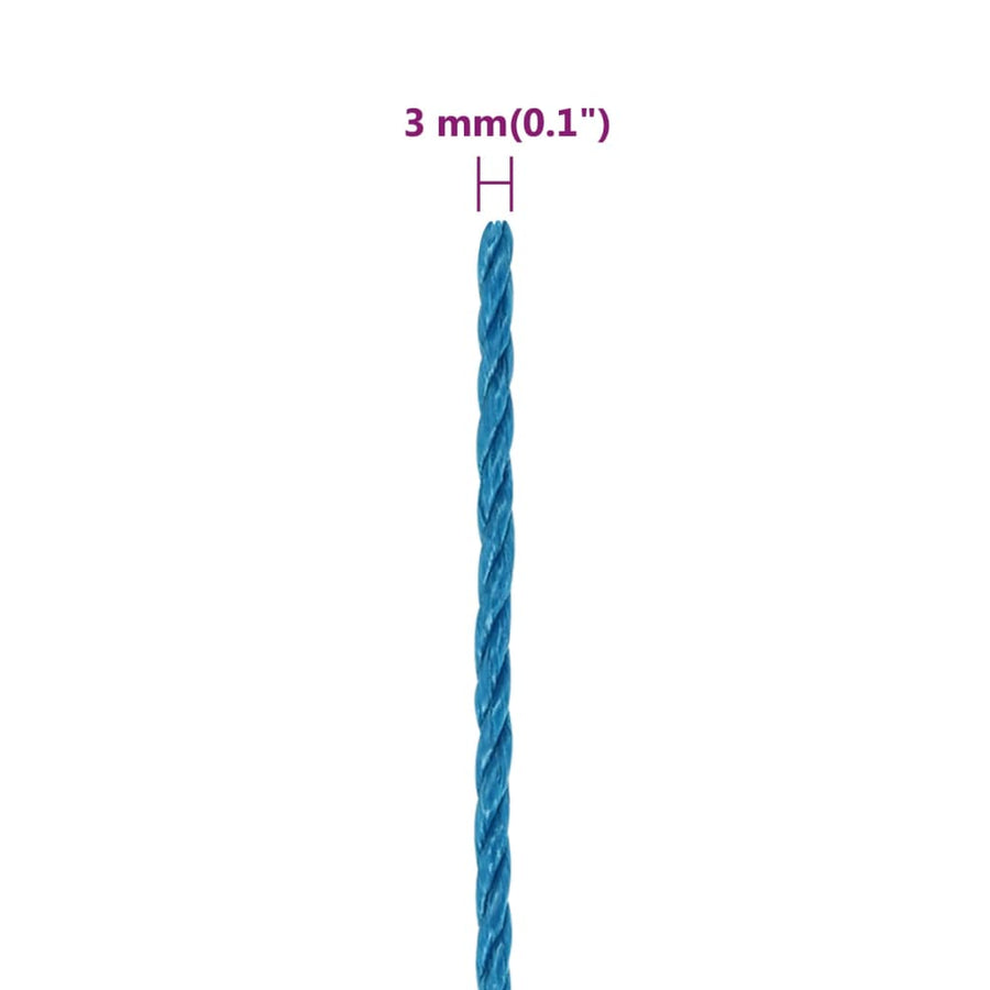 Werktouw 3 mm 250 m polypropeen blauw 3 mm 250 m