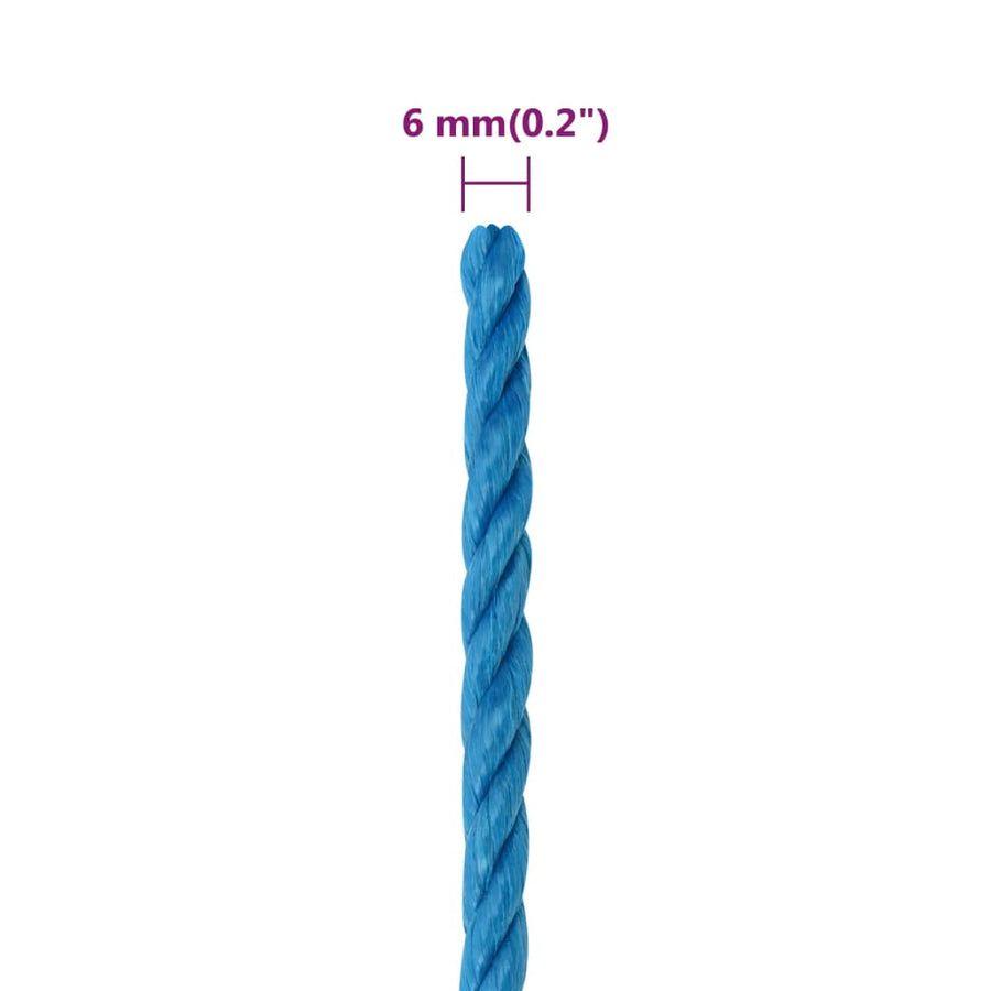 Werktouw 6 mm 250 m polypropeen blauw 6 mm 250 m