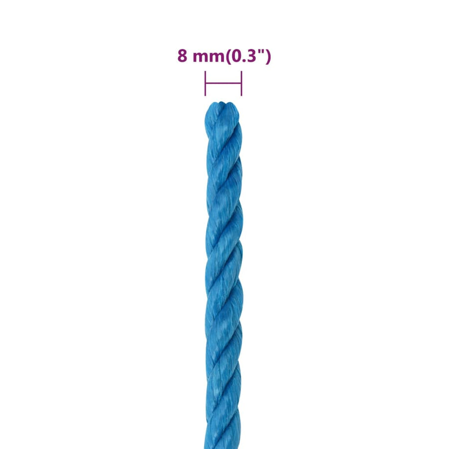 Werktouw 8 mm 25 m polypropeen blauw 8 mm 25 m
