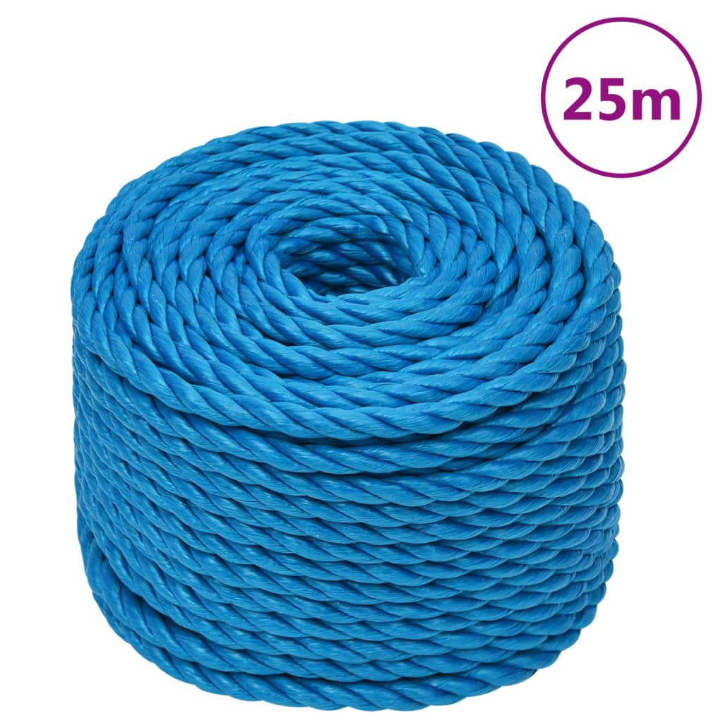 Werktouw 14 mm 25 m polypropeen blauw 14 mm 25 m
